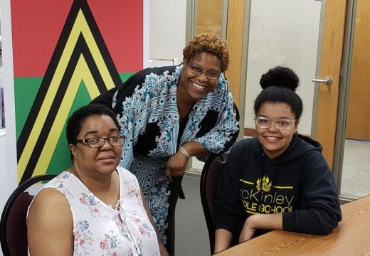 2018 Summer Session Interviewing - Tonia Servin, Charrisse Cox (ASPS Summer Assistant & Expansion Director) and Braja Servin